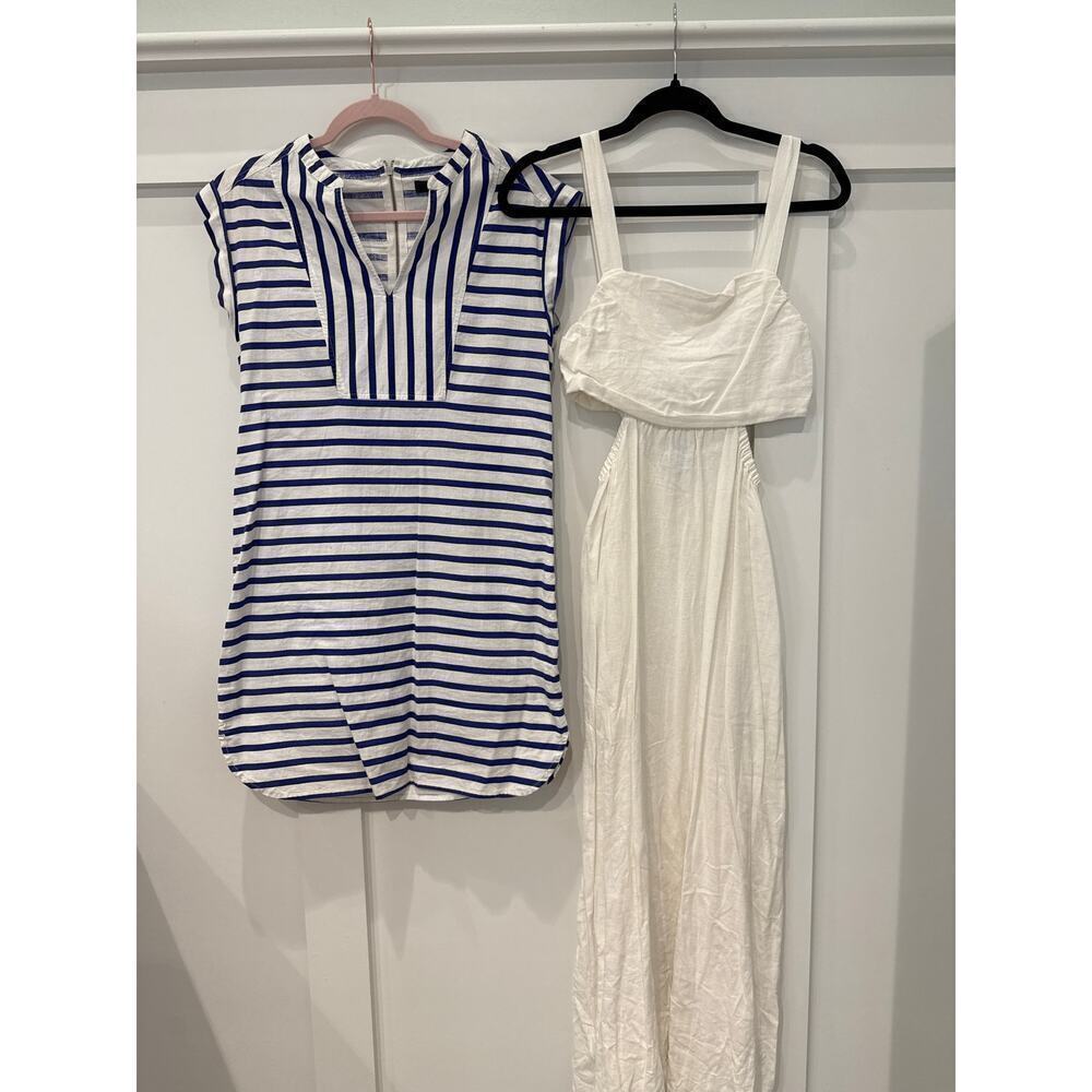 J. Crew and A New Day Summer Dress Bundle (2) Striped Linen, sz XS - Picture 4 of 14